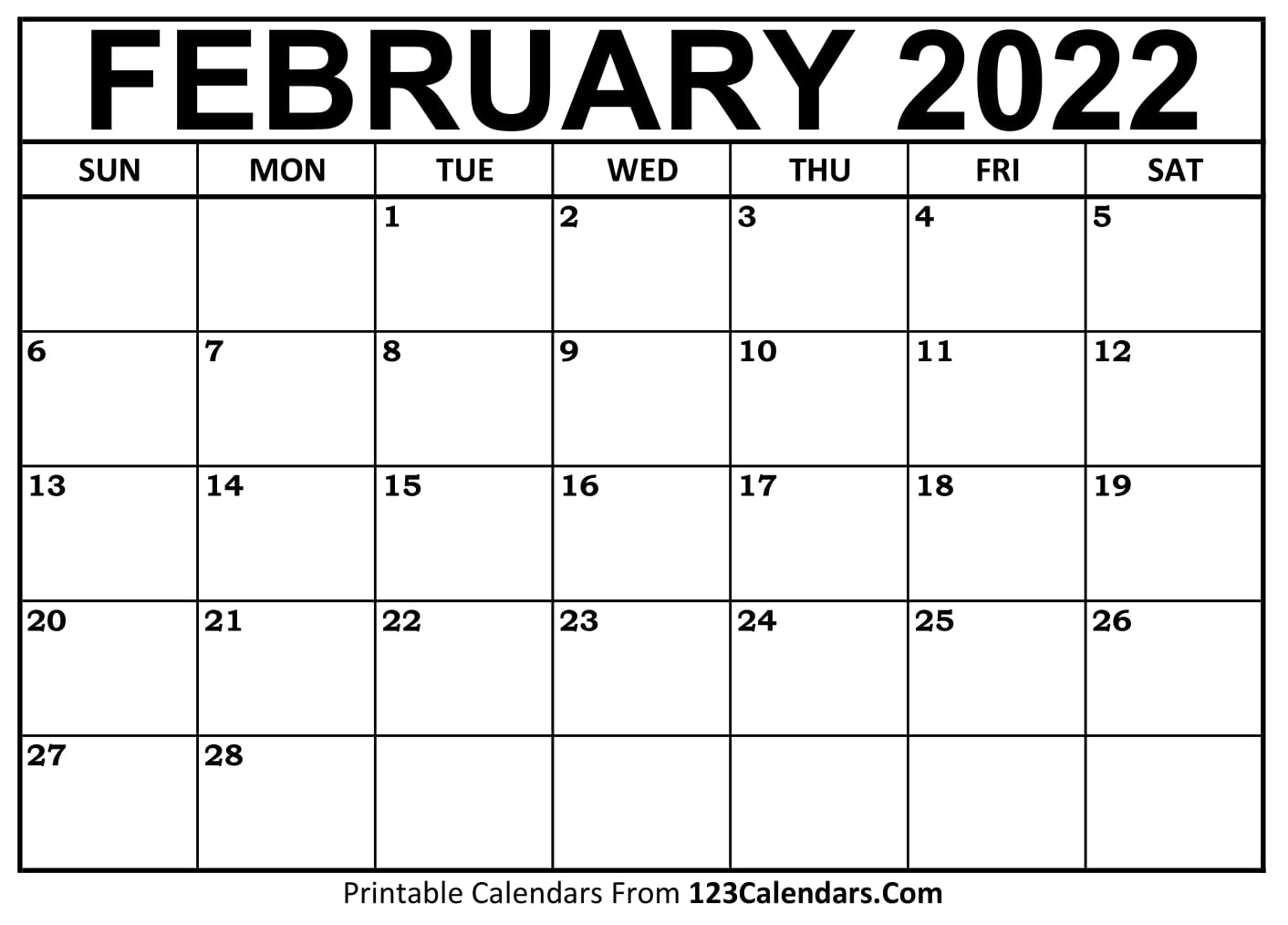 Printable February 2021 Calendar Templates 123calendars Com