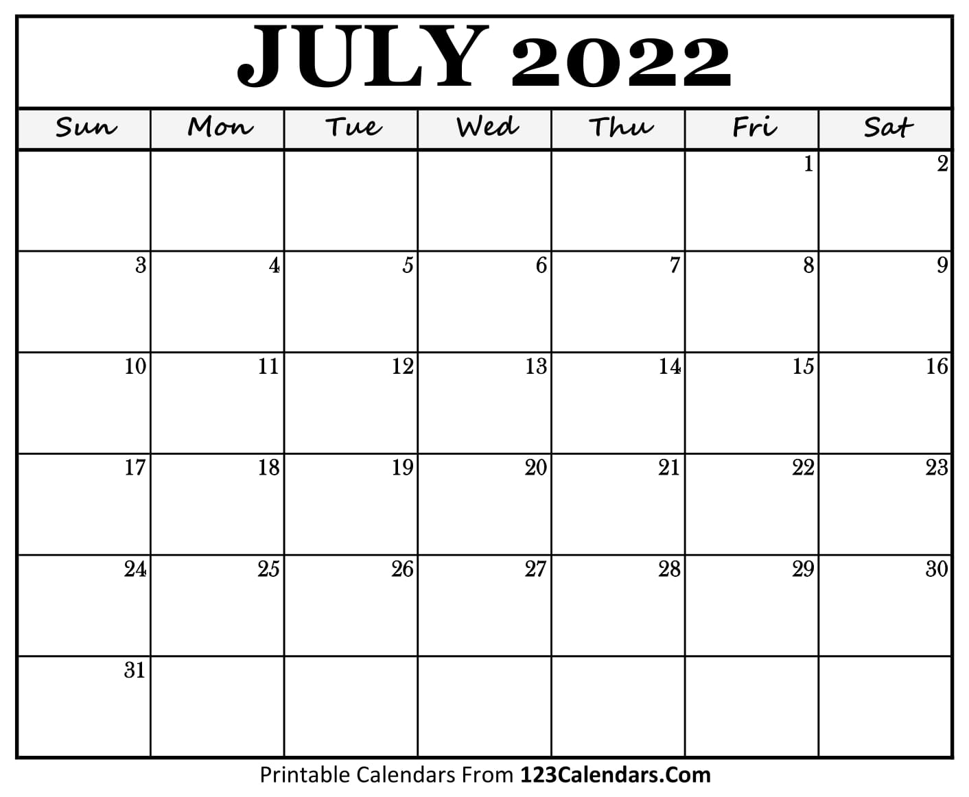 printable july 2022 calendar templates 123calendars com