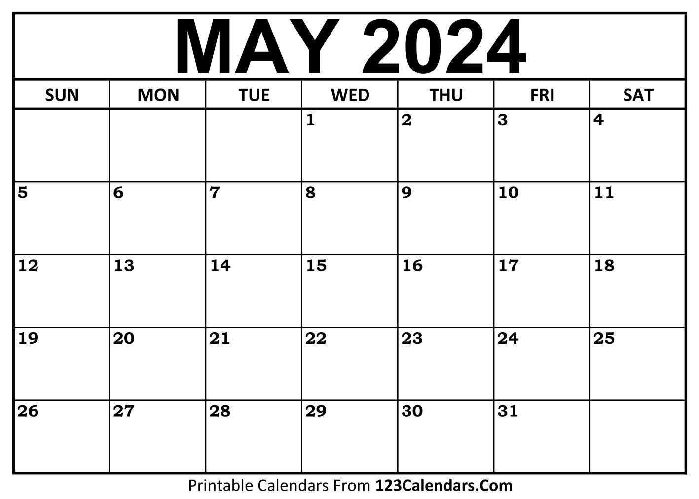 May 2024 Calendar