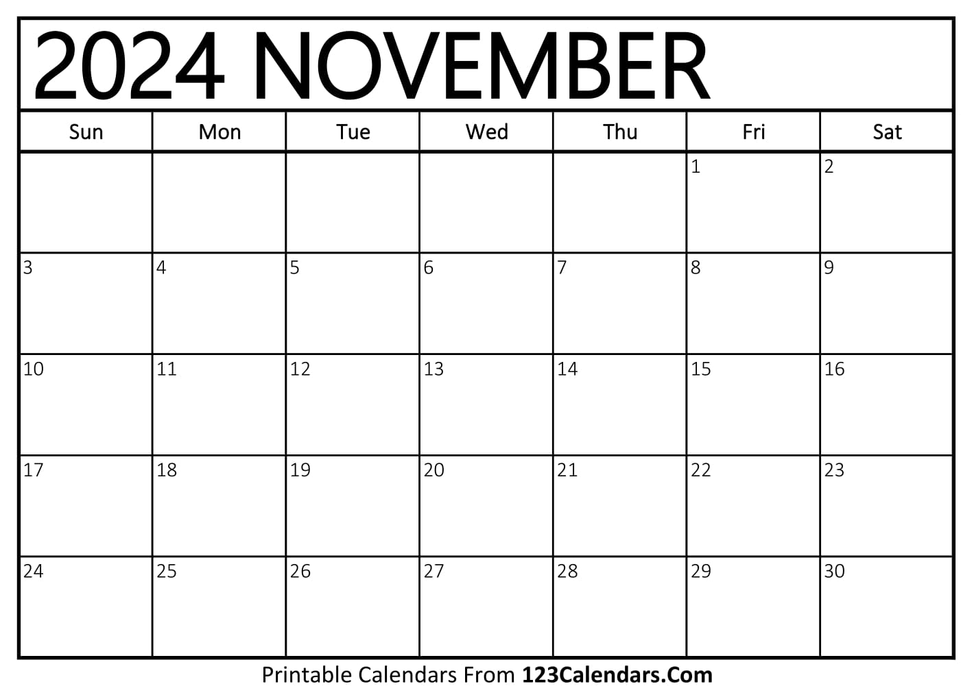 November 2024 Calendar