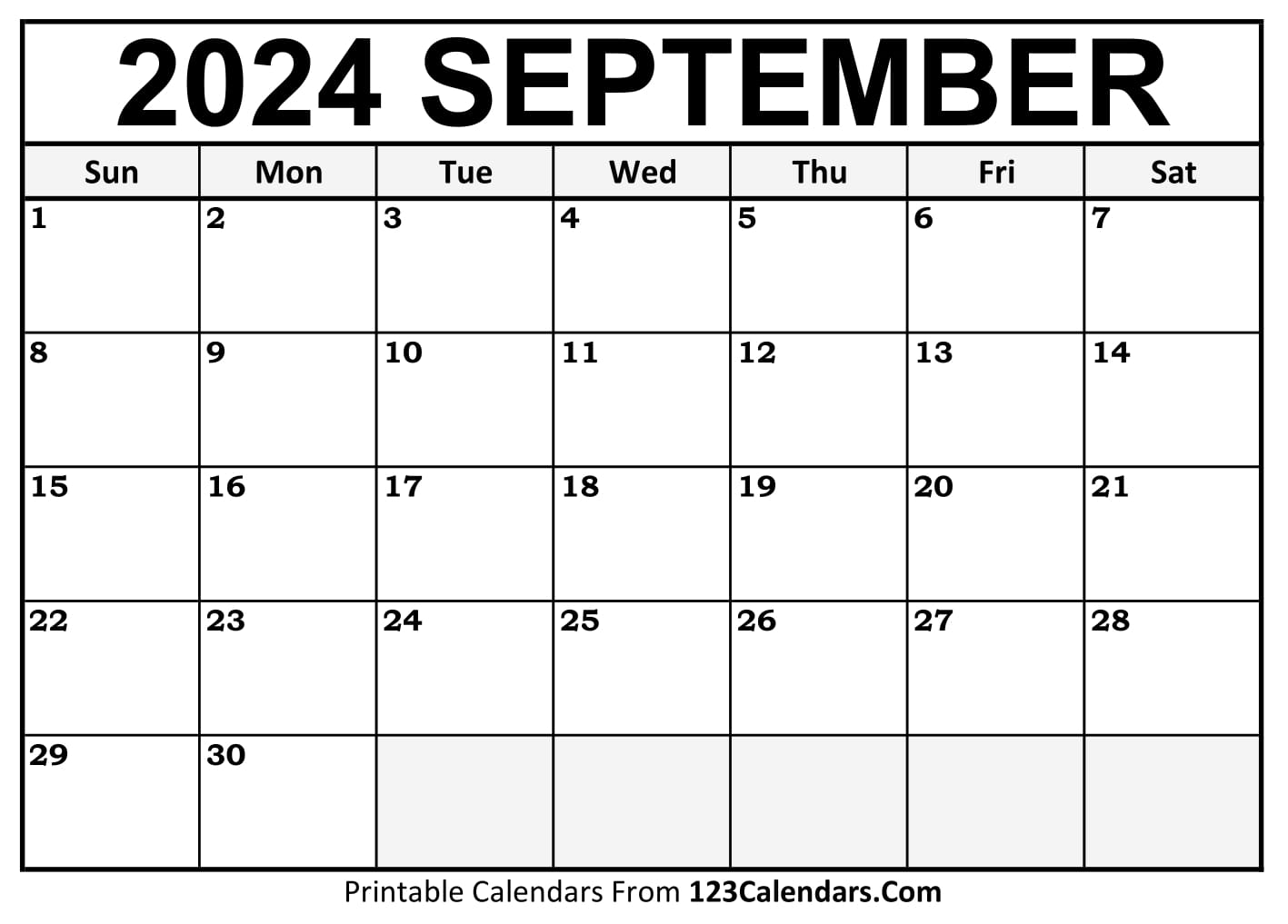 Calendar September 2024