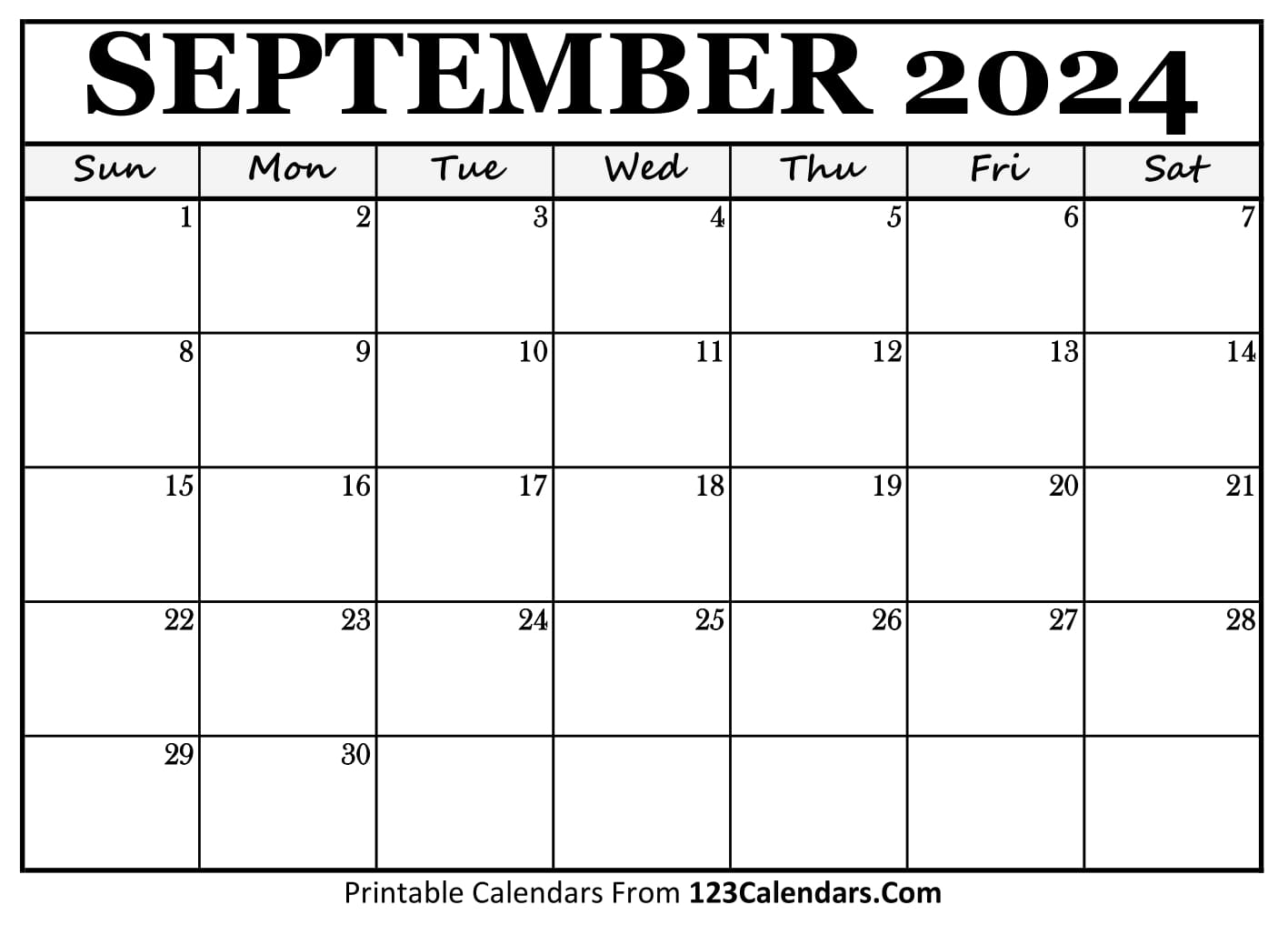 September 2024 Calendar